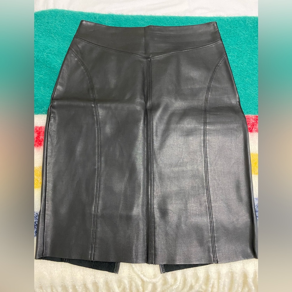 Faux Leather Express Pencil Skirt